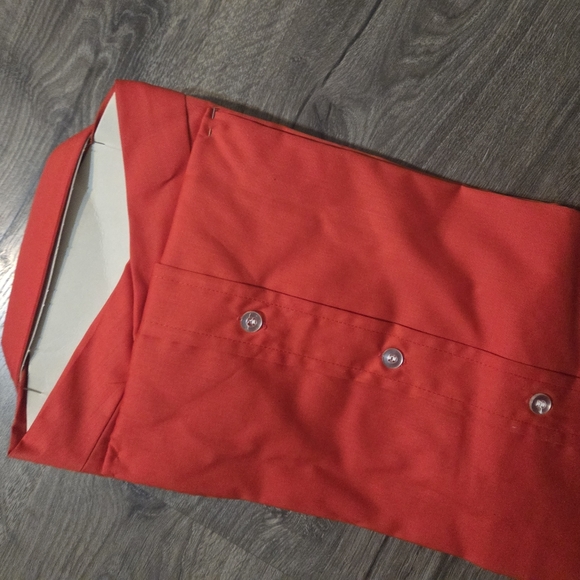 1970s Dagger Collar Red Orange men's shirt Deadstock VTG Mint NWT - Picture 15 of 16